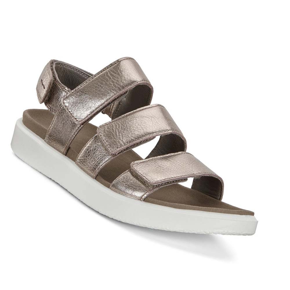 Ecco Flowt Platta Sandaler Dam Silver | SE 179HAP